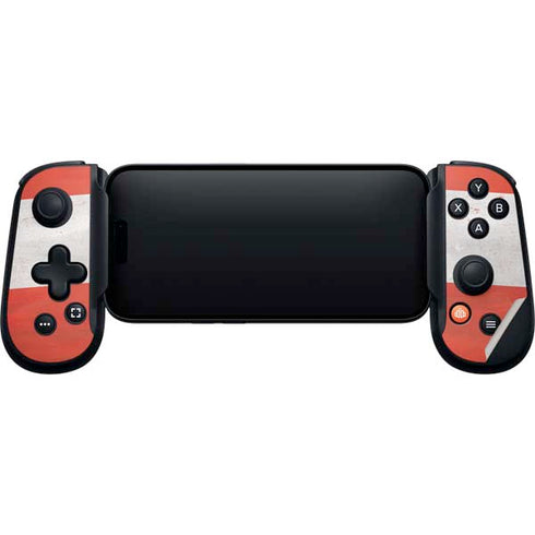 Distressed Austria Flag Backbone One for iPhone Game Controller Skin